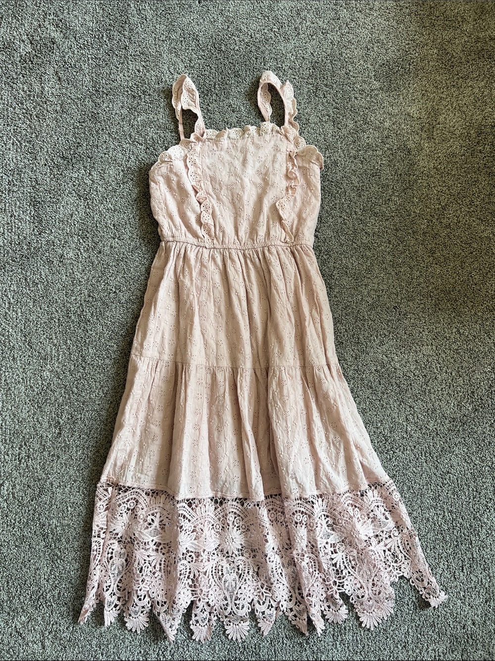Joyfolie Blush Pink Smocked Waist Dress